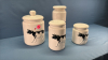 4 PC Pottery Cannister Set - 2