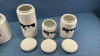 4 PC Pottery Cannister Set - 5