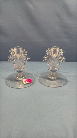 Pair of Corn Flower Candle Sticks