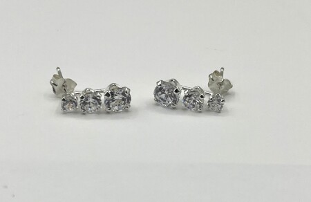 Sterling Silver CZ Earrings