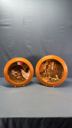 (2) Framed Collector Plates