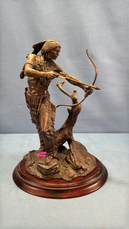 Bronze Sculpture "Indian Hunting" By Jim Ponter