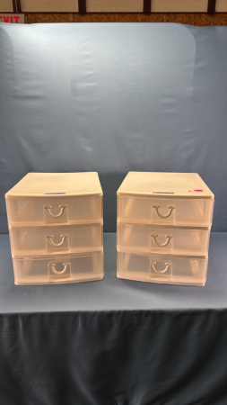 (2) 3 Drawer Storage Units by Gracious Living