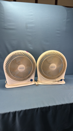 (2) Air Works 9in Table Fans