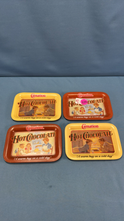 (4) Metal Change Trays
