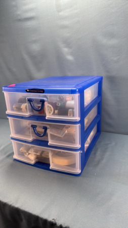 3 Drawer Storage Unit w/Sewing Supplies