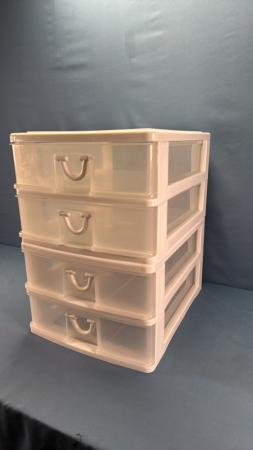 4 Drawer Plastic Storage Unit