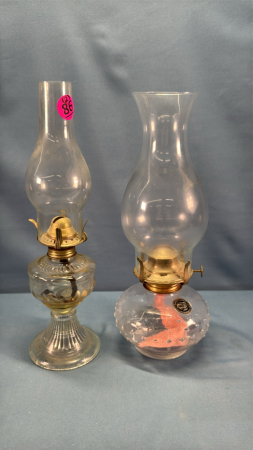 (2) Repro Coal Oil Lamps