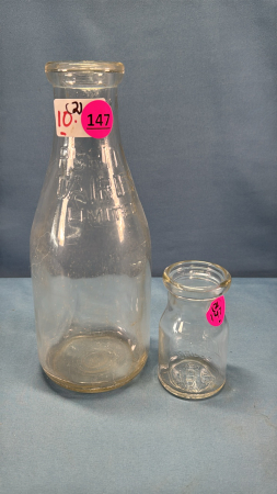 (2) Milk Bottles