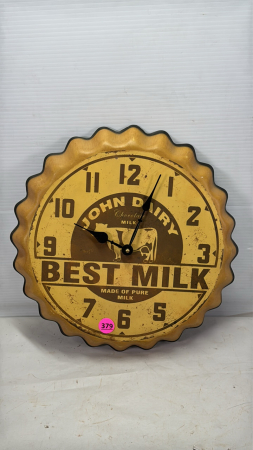 Repro John Dairy Milk Cap Tin Sign