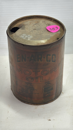 Enarco Motor Oil 1 Quart Tin with Paper Label