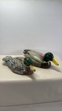 (2) Wooden Duck Decoys