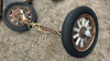 Antique Car Axle with Wooden Spokes