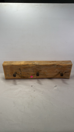 Timber Coat Hook with Railway Peg