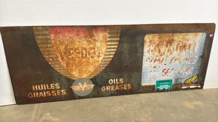 Weathered Metal Veedol Sign