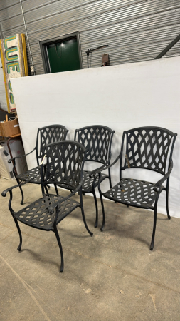 (4) Metal Patio Chairs