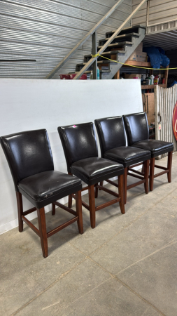 Set of 4 Vinyl Pub Chairs