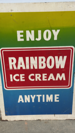 Rainbow Ice Cream Heavy Metal Sign