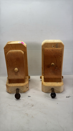 Pair of Wall Hung Timber Shelf Brackets