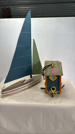 Bird House & Sail Boat