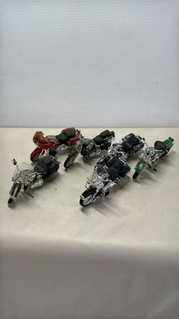 (6) Plastic Motorcycles