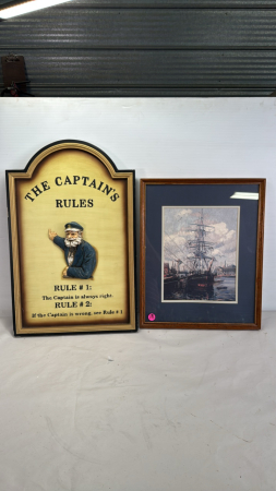 The Captain Rules Sign & Ship Print