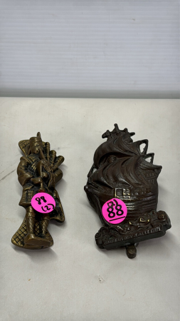 (2) Brass 5.5in Door Knockers