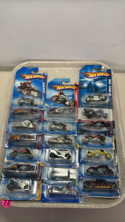 Approx. 20 Hot Wheels Motorcycles on Cards