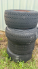 SET OF 4 HEADER CART TIRES AND RIMS - 9
