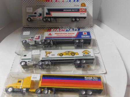 1/64 Ertl 4 Nascar Semi Trucks
