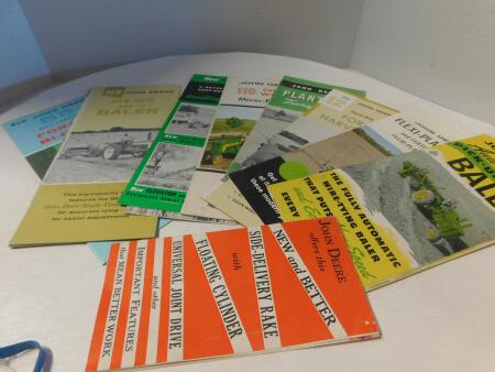 Lot of 12 Vintage John Deere Folded Brochures