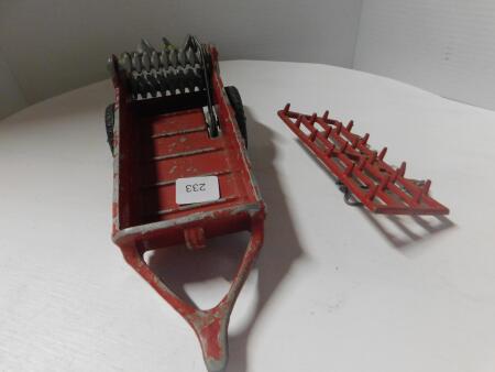 Massey Harris Manure Spreader & Harrows,Used