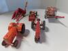 1/43 Lot of 3 Tractors, 1 Combine, 1 Corn Picker