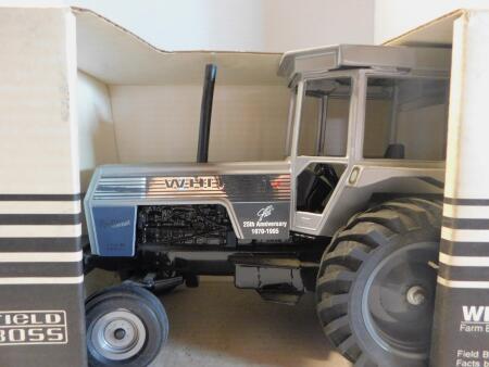 1/16 White 2-135 Tractor, Rare w/Silver Stripes