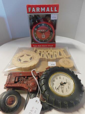 Farmall Alarm Clock, Train Puzzle, JD Train Clock