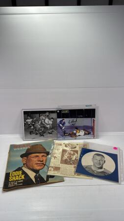 5 Pieces of Eddie Shack Memorbilia