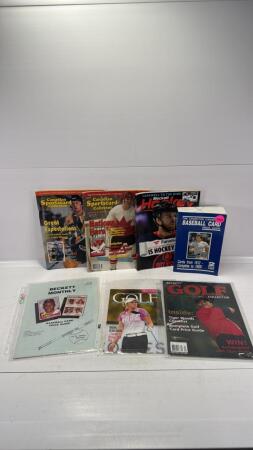 Approx. 6 Golf&Baseball Card Magazines and Guides