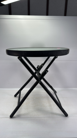 18in Wide Glass Folding Patio Table