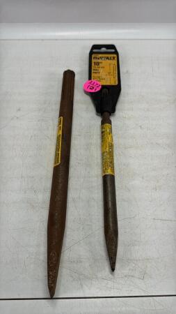 10in Ball Point SDS Bit & 12in Cold Chisel