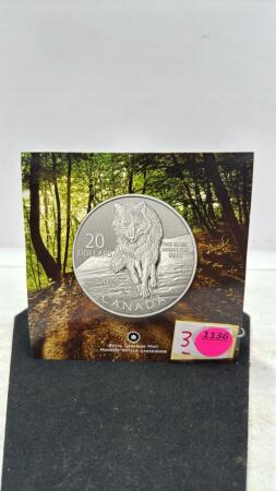 Canadian Mint 20 Dollar Fine Silver Coin From 2013