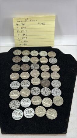 Canadain 5 Cent Coins