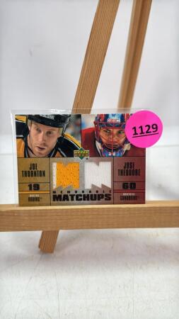 Joe Thornton & Jose Theddore Jersey Swatch Card