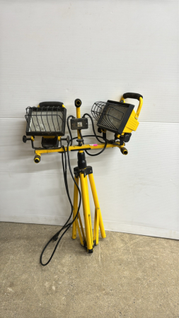 Double Head Construction Light with Stand