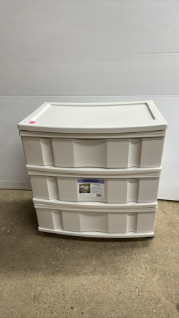Poly 3 Drawer Storage System on Wheels