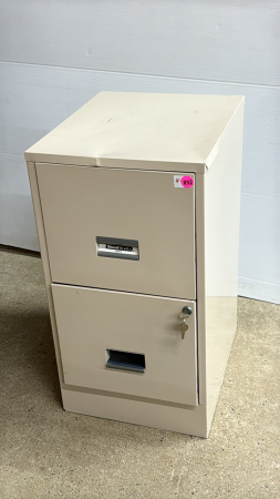Letter Sized 2 Drawer Filing Cabinet with Key