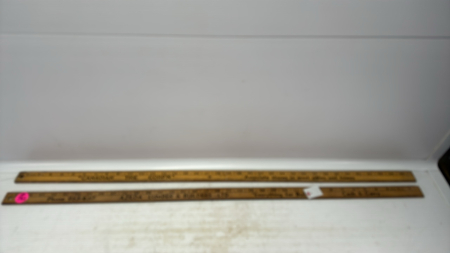(2) Wooden Yard Sticks