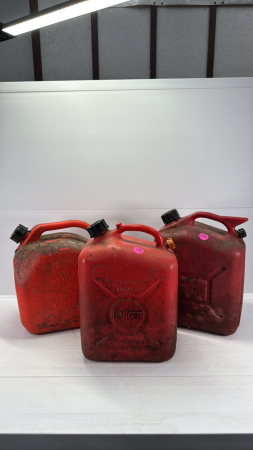 (3) Plastic Fuel Cans
