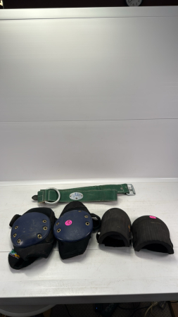 (2) Pairs of Knee Pads & 40in Nylon Saftey Belt