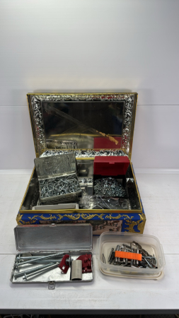 Decorative 16in Wide Tin Box