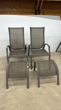 (2) Patio Chairs with Adjustable Backs